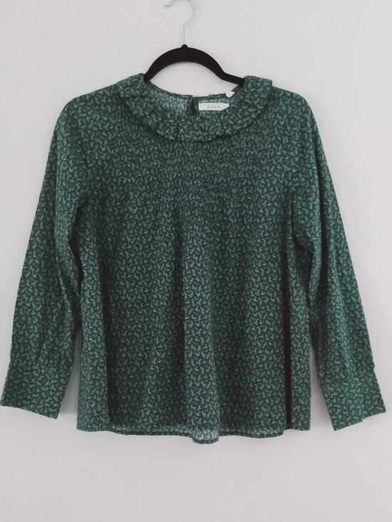 Doen Tops - DOEN green floral cotton blouse